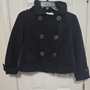 Vintage Delia*s Woman’s Black Medium Coat Jacket With Detachable Hood